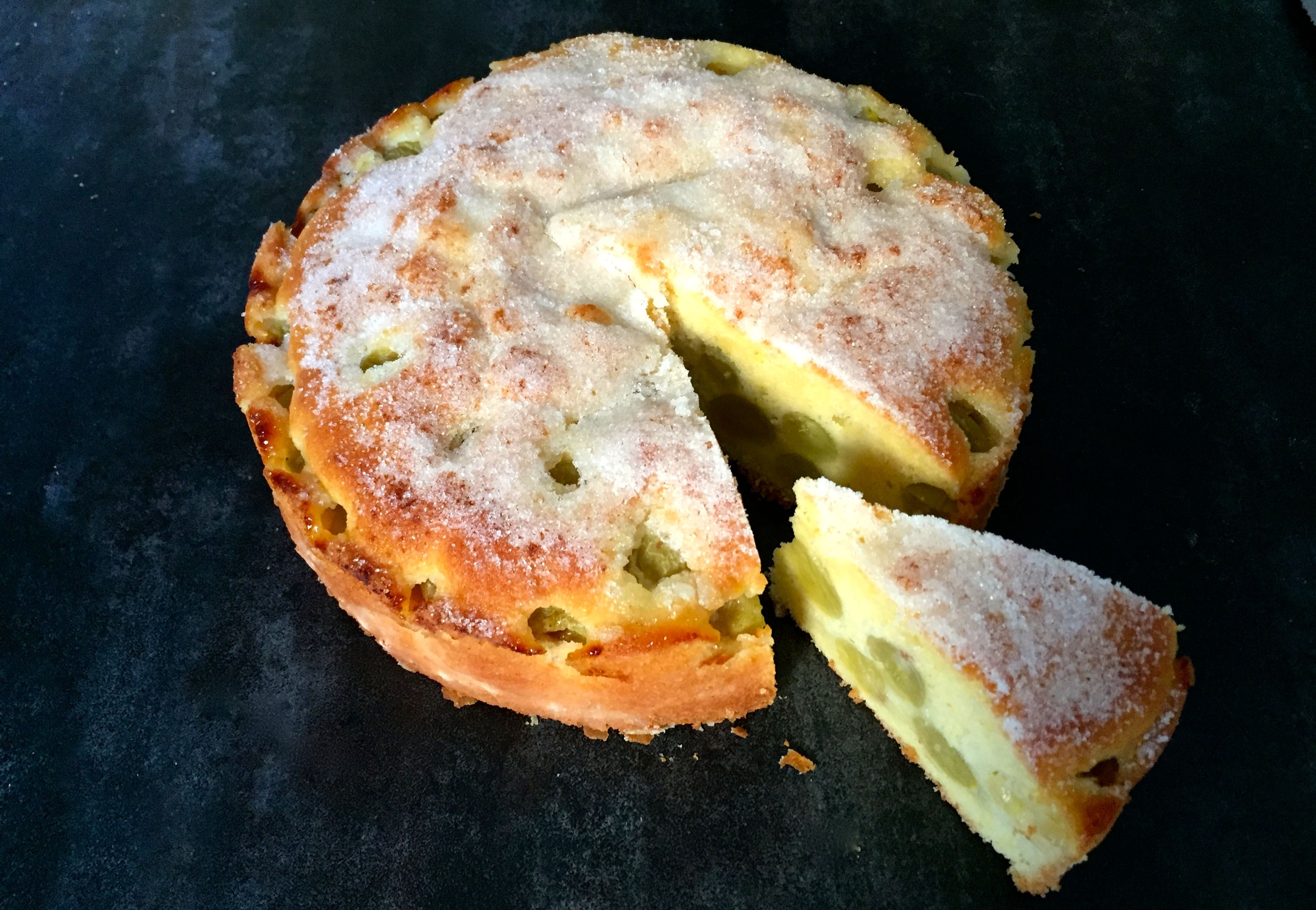 Spezieller Kuchen mit Trauben und Weisswein