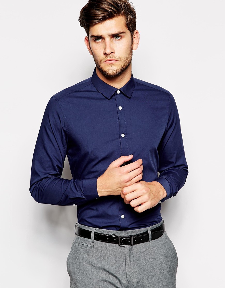 asos Hemd blau man