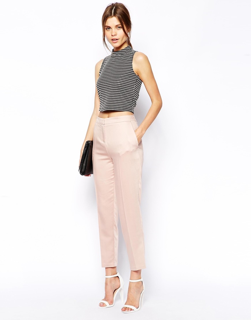 asos rosa Satinhose