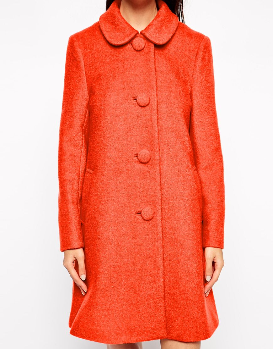 asos roter Kurzmantel