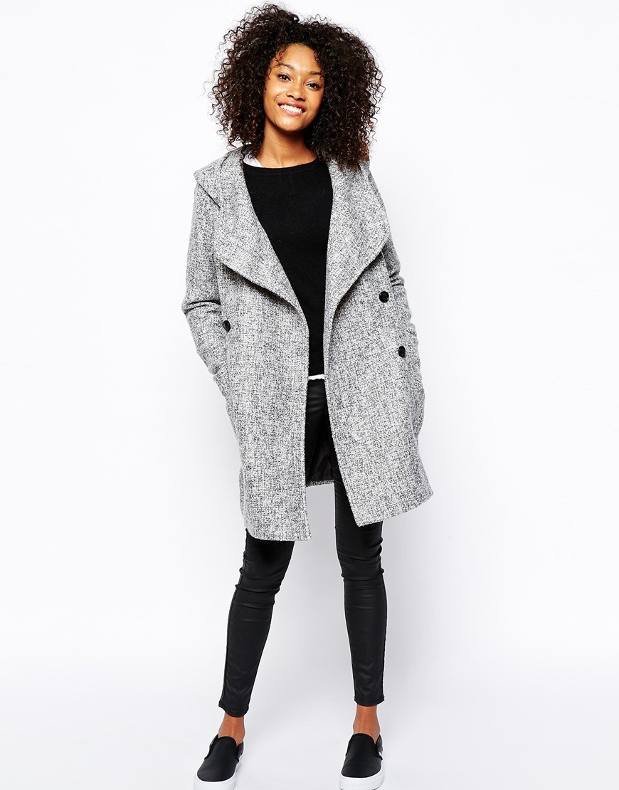 Vero Moda graue Kapuzenjacke