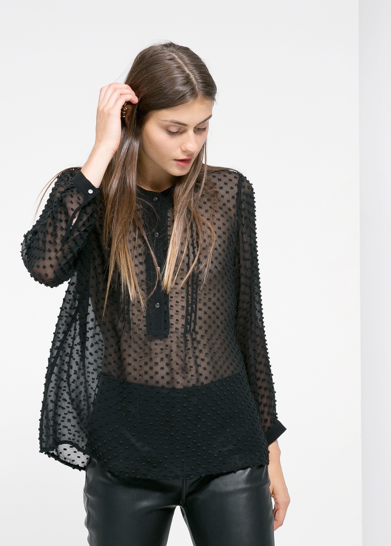 Bluse transparent Mango