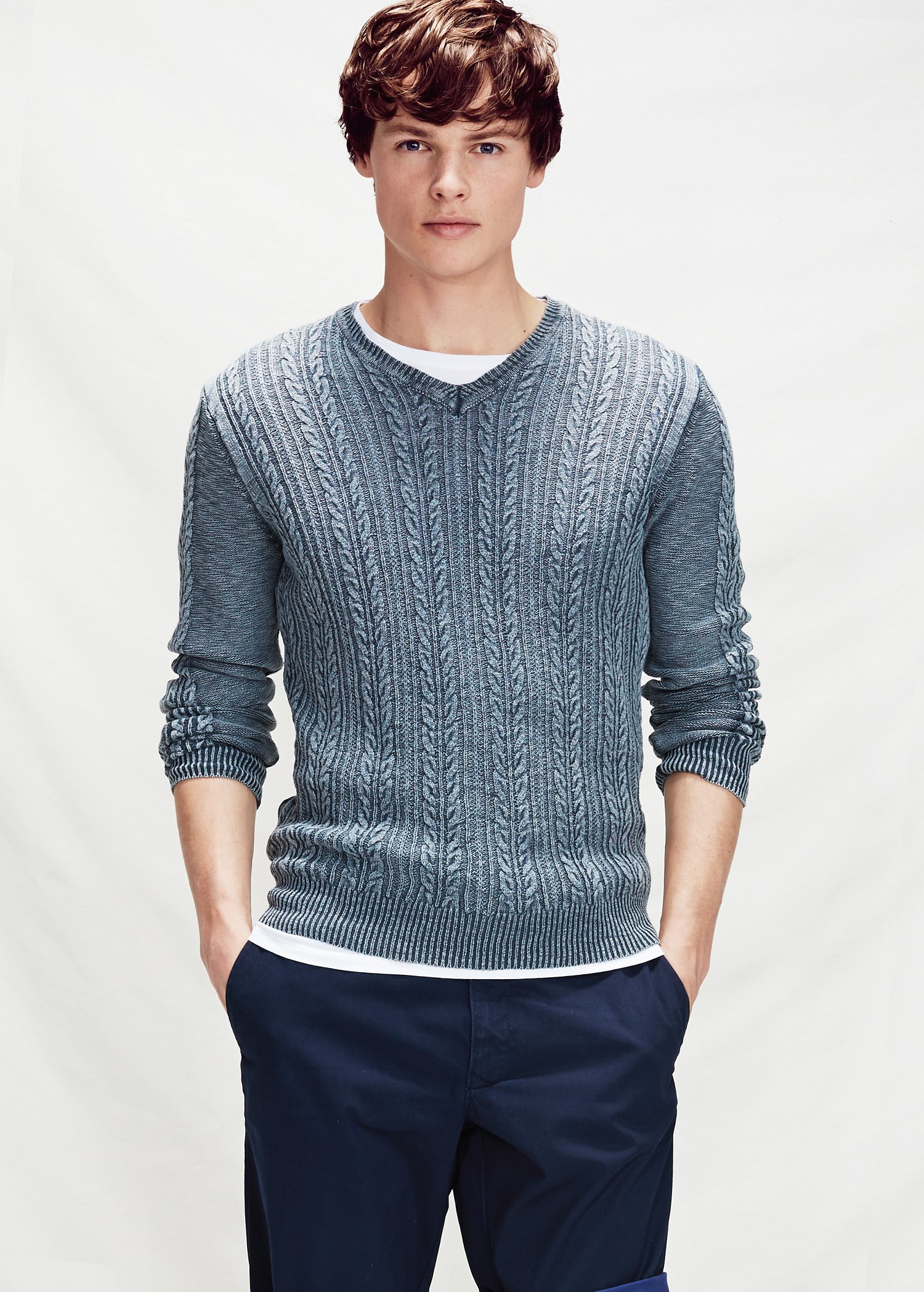 Mango Zopfpullover Man