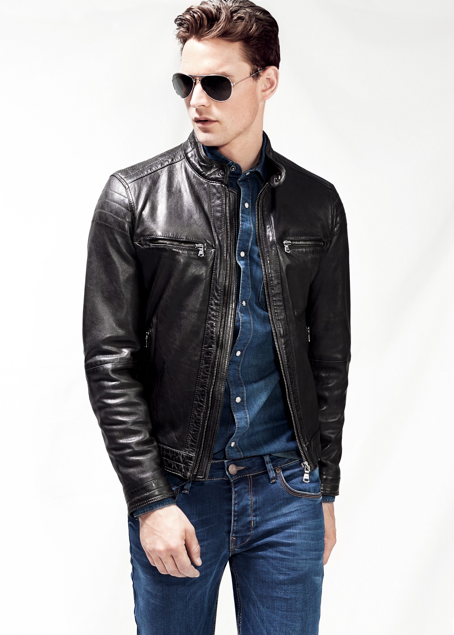 Mango Biker Lederjacke man