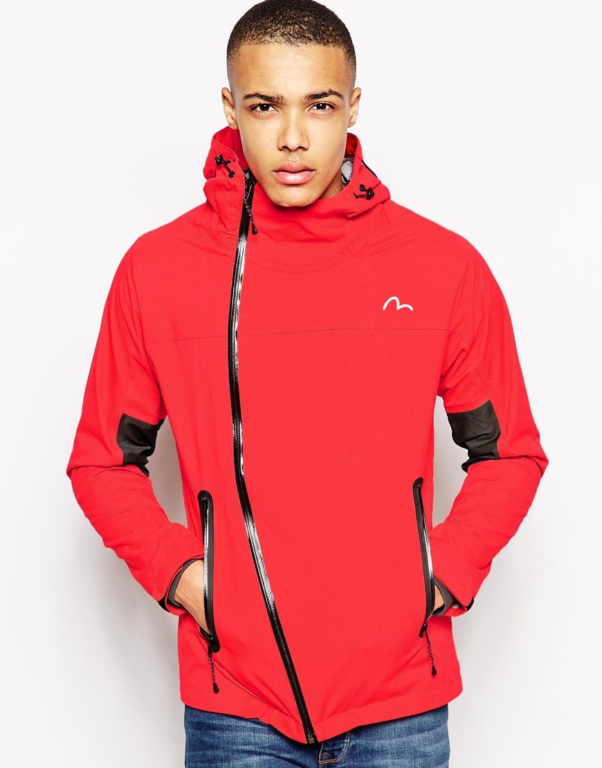 Evisu roter Kapuzenjacke