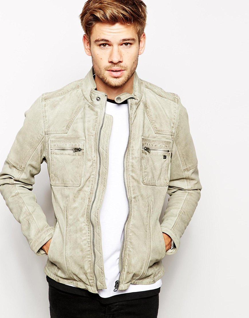 Pepe Jeans Bikerjacke Beige man