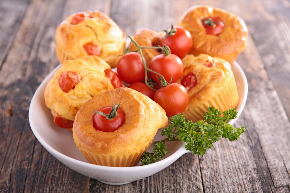 Rohschinken-Tomaten-Muffin