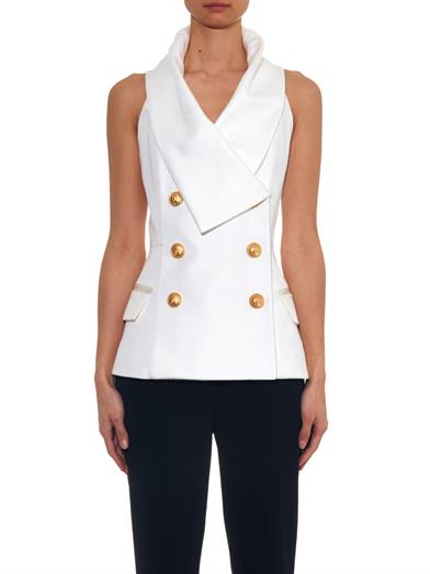 Top X-Frau Top ärmellos weiss Balmain