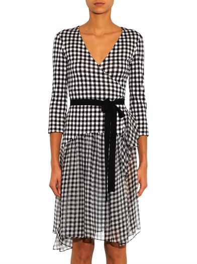 Kleid X-frau Kleid kariert Diane von Furstenberg