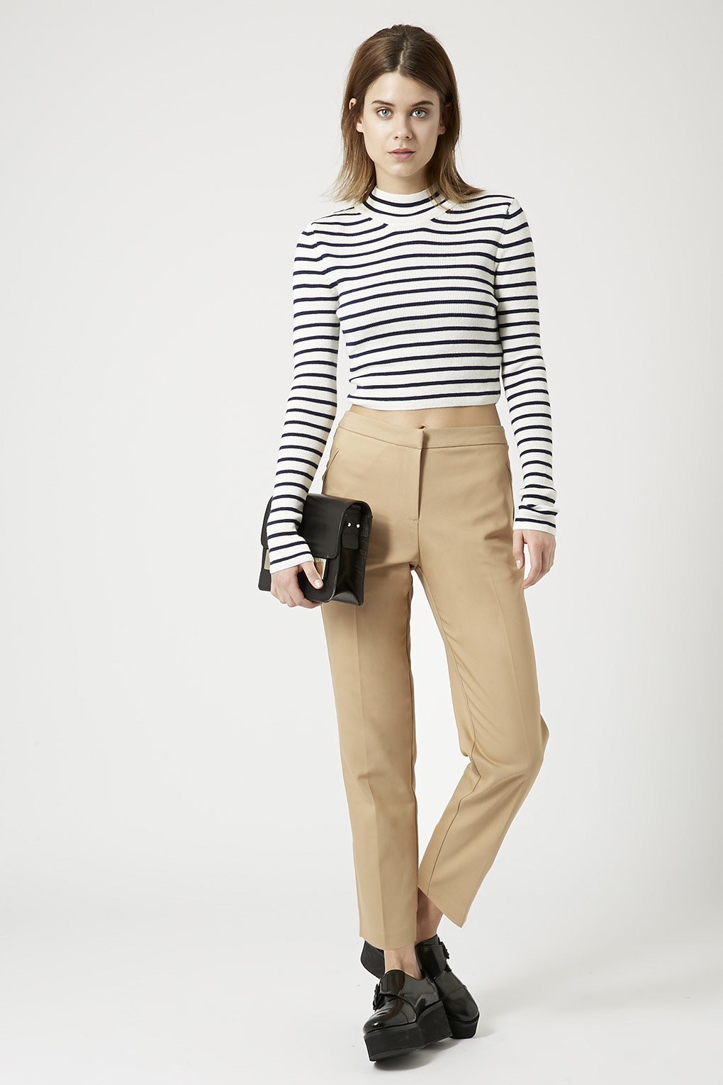 Hose X-Frau Hose 7/8 beige Topshop