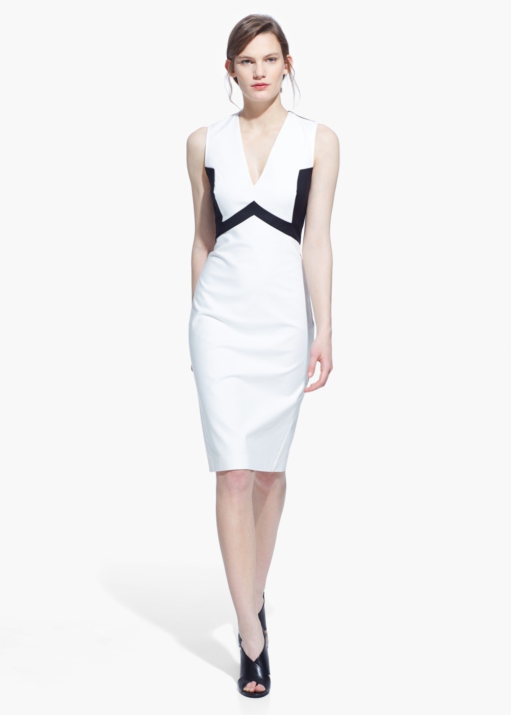 Kleid X-Frau Baumwoll-Mix weiss Mango