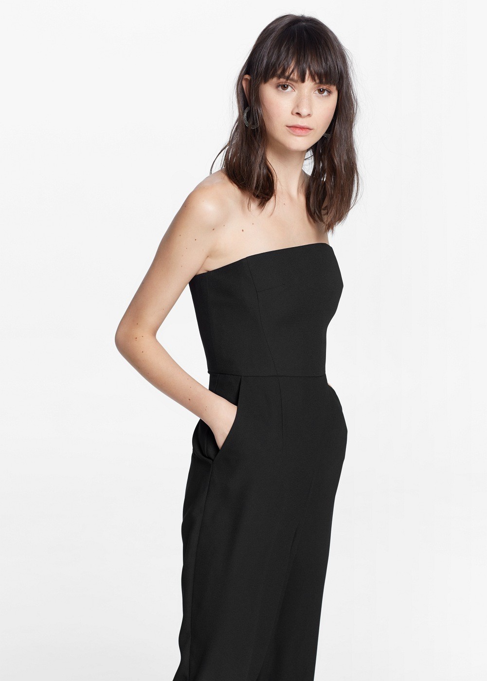 Overall X-Frau Krepp-Overall Bandeau-Stil Mango