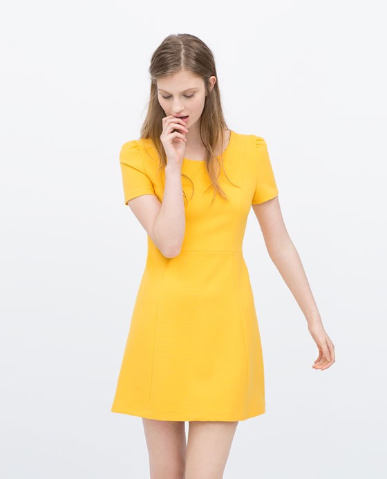 Kleid X-Frau Sommerkleidchen gelb Zara