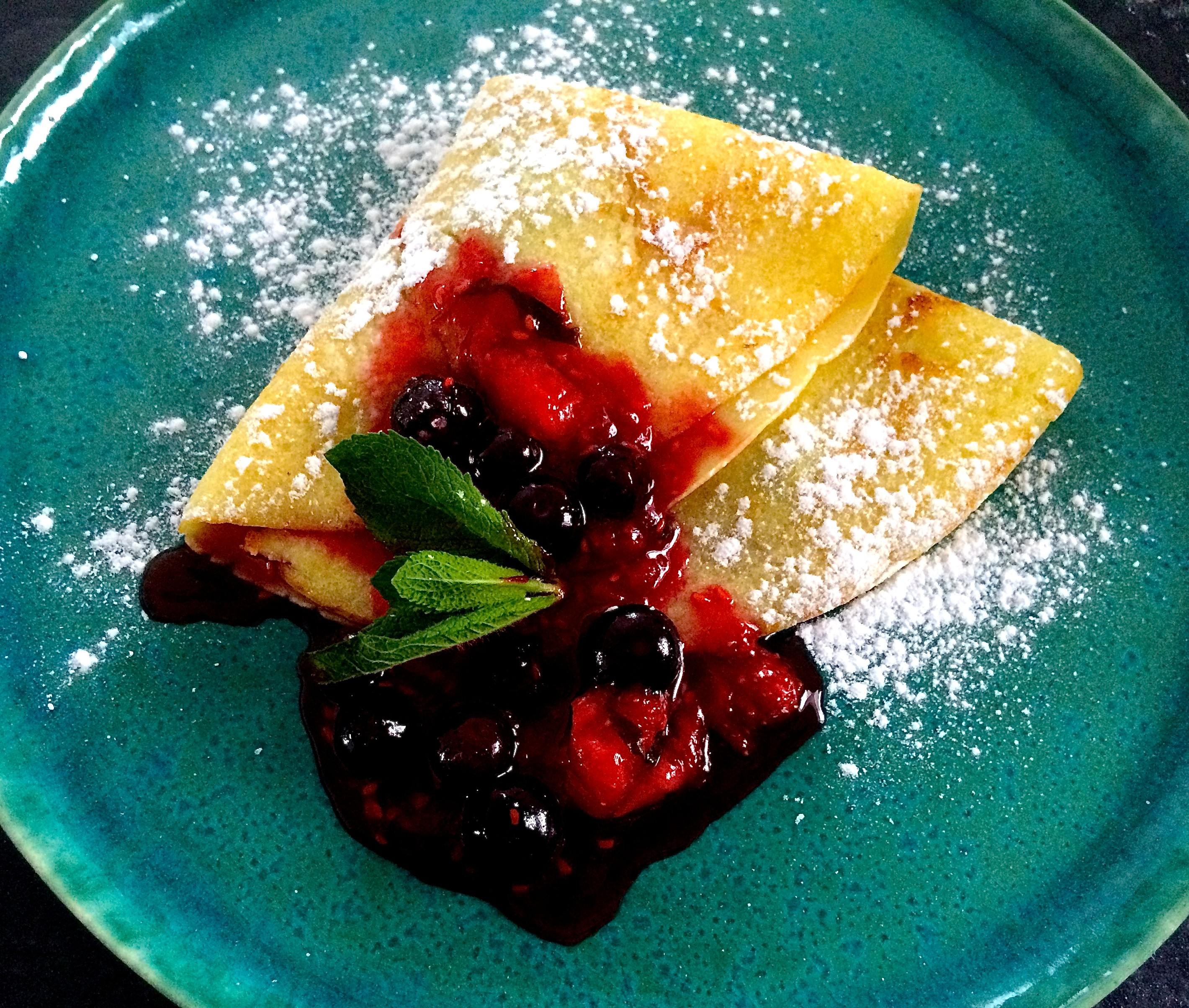 Crêape mit Beeren-Füllung
