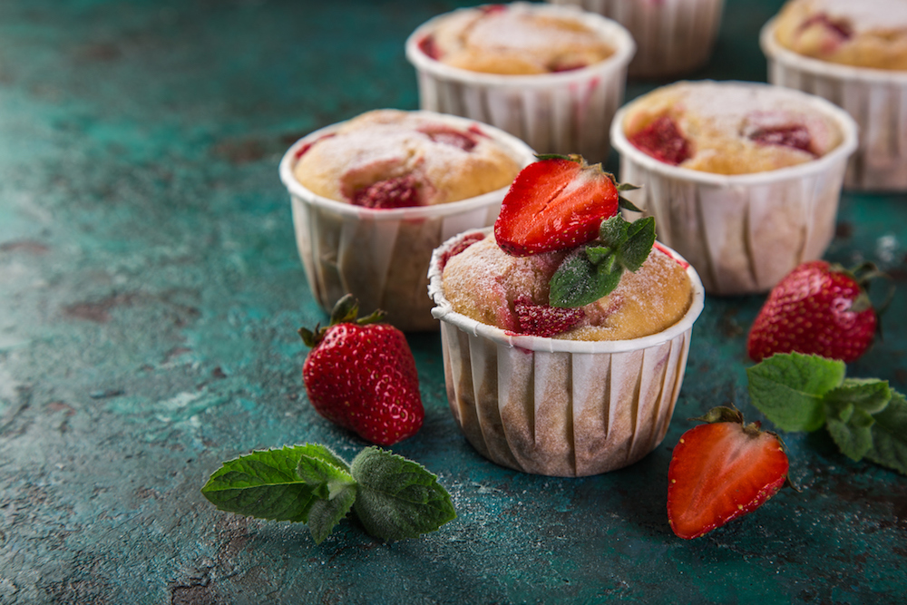 Erdbeer-Muffin-Schmaus mit Haferflocken