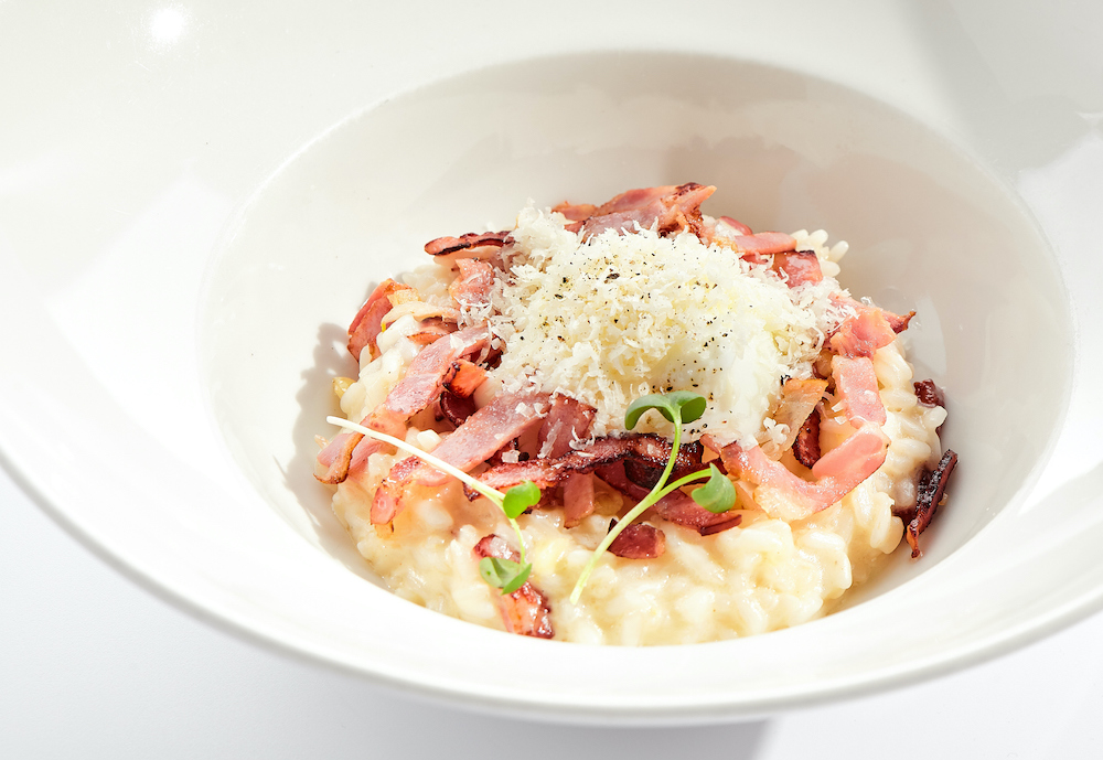 Himmlischer Risotto alla carbonara