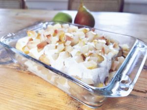 Herrlich leichtes Tiramisu mit Ricotta und Birnen