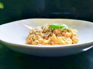 Cremiger Pastarisotto-Hit mit orangem Gemüse